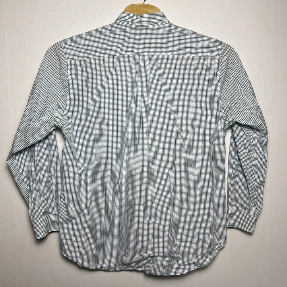 Vineyard Vines Men's XL White Green Purple Plaid Slim Fit Whale Checkered